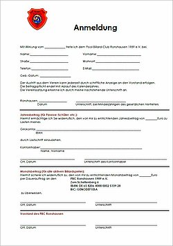 Download Mitgliedsantrag